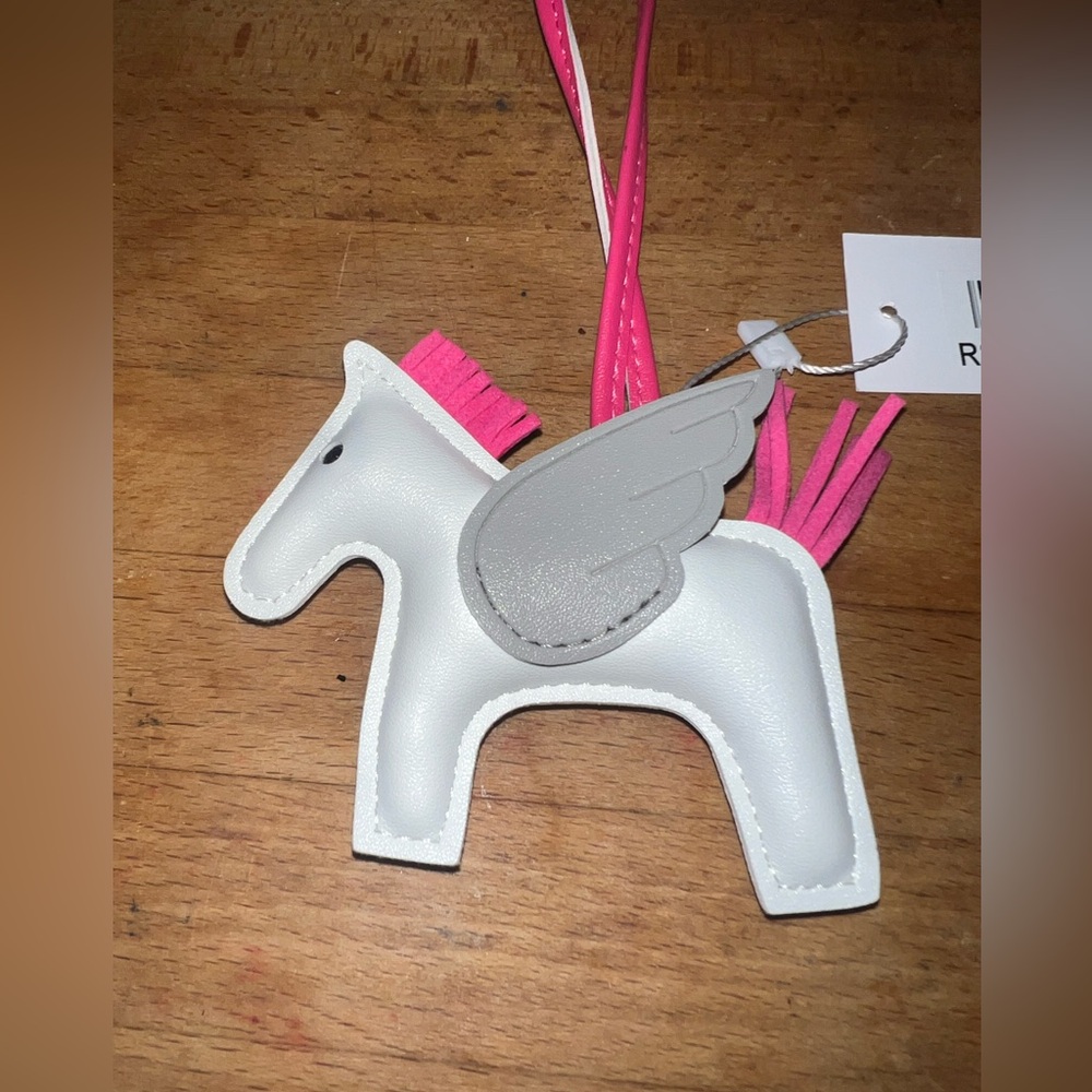 Horse White and Pink Purse Charm
